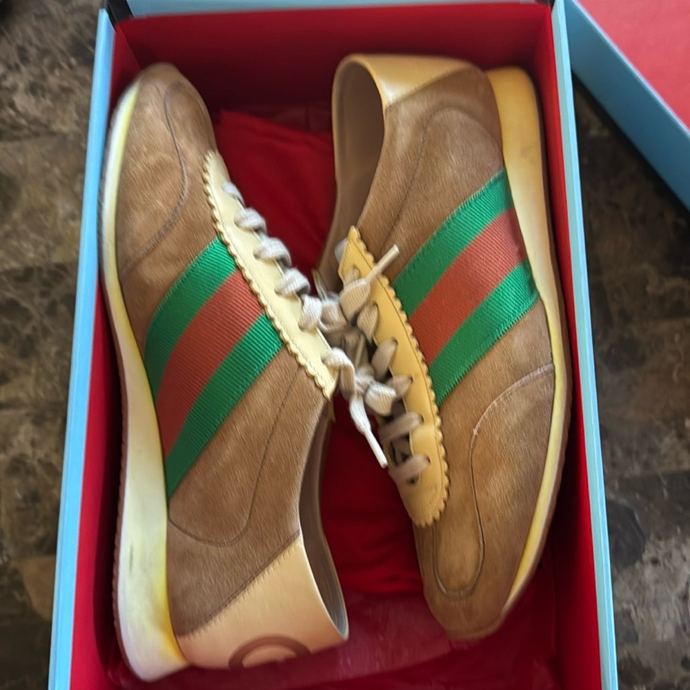 Gucci G74 Web Low 'Oatmeal'